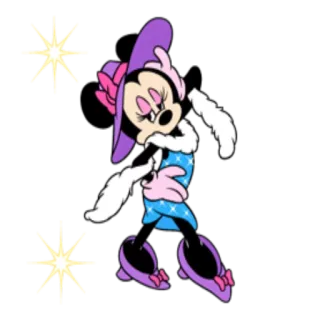 👚 Minnie Mouse cartoon, Minnie Mouse, disney, character, bow, stars whatsapp sticker