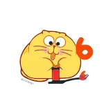 😝 cat, cartoon, animal, cute, thumbs up, positive telegram sticker