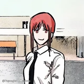 🔮 Makima Chainsaw Man Anime, Manga, Chainsaw Man, Makima, pelo rojo telegram sticker
