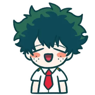 ☺️ Izuku Midoriya My Hero Academia Anime, My Hero Academia, Deku, Izuku Midoriya, Manga, Cartoon telegram sticker