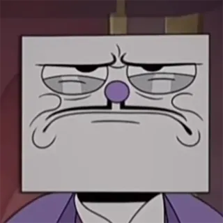 😤 King Dice The Cuphead Show! cuphead, king dice, cartoon, netflix, bösewicht, eckiger kopf telegram sticker