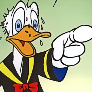 😱 Donald Duck paperino, cartone animato, disney, indicare, sudare whatsapp sticker