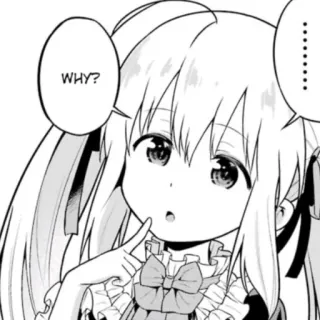 🤔 WHY? Anime, Mangá, Pergunta, Fofo, Garota telegram sticker
