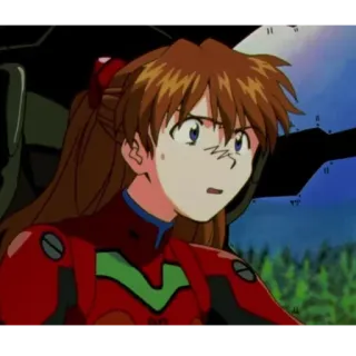 🤨 Asuka Langley Sohryu Neon Genesis Evangelion Anime, Personaje, Asuka, Evangelion telegram sticker