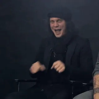 😆 Ville Valo singer, goth, rock, male, person telegram sticker