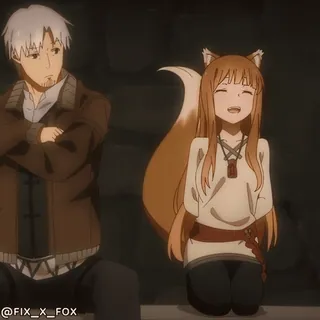 😄 Holo and Kraft Lawrence Spice and Wolf fix-x-fox whatsapp sticker