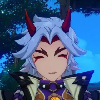😁 Arataki Itto Genshin Impact Anime, Jeu, Genshin Impact, Arataki Itto, Personnage telegram sticker
