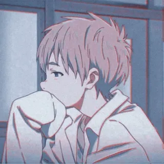 🩸 Anime, Anak laki-laki, Sedih, Murung, Melankolis telegram sticker