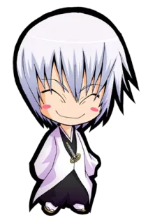 😏 Toshiro Hitsugaya Bleach Аниме, Чиби, Блич, Тоширо Хицугая, Манга, Милый telegram sticker