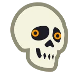 🤪 해골, 으스스한, 할로윈, 해골, 뼈 telegram sticker