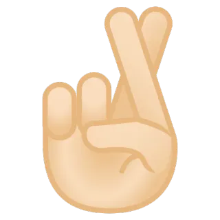 🤞 Emoji, Jari, Semoga berhasil, Harapan, Keberuntungan telegram sticker