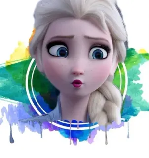 🧏‍♀ Elsa Frozen Elsa, Frozen, Disney, desenho animado, princesa, filme telegram sticker