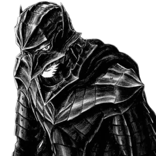 😠 Guts Berserk áo giáp, berserk, manga, hiệp sĩ, Guts telegram sticker