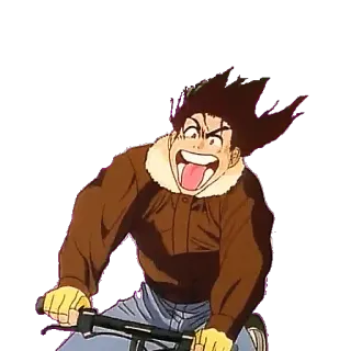 🚲 anime, man, bike, excited, happy telegram sticker