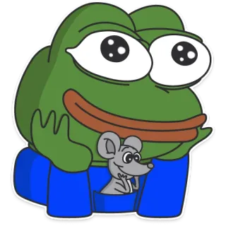 🤗 Pepe the Frog frog, pepe, mouse, cartoon telegram sticker