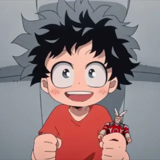 🎭 Izuku Midoriya My Hero Academia Аниме, Моя геройская академия, Изуку Мидория, Деку, МГА whatsapp sticker