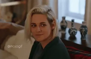🙂 Kristen Stewart @mojogif actress, blonde, movie, film telegram sticker