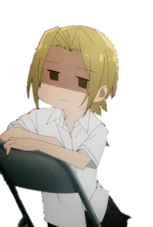 😒 Anime, Manga, Espressione, Sedia telegram sticker