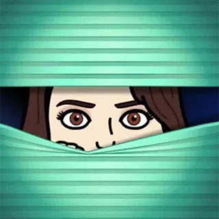 👀 sbirciando, occhi, tende, cartoni animati, curiosità, guardando telegram sticker