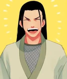 😇 Neji Hyuga Naruto anime, sonriendo, manga, alegre, Neji Hyuga telegram sticker