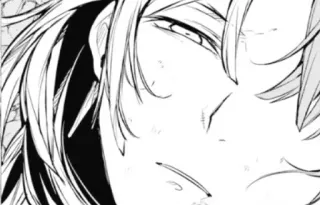 🥀 Anime, Mangá, Sorriso, Close-up, Monocromático telegram sticker