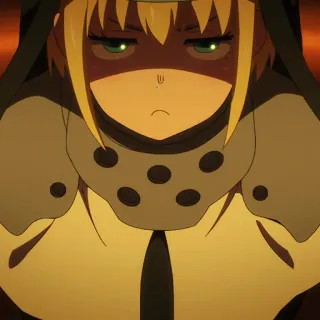 🧯 Iris Fire Force anime, character, hood, serious, fire force, iris telegram sticker