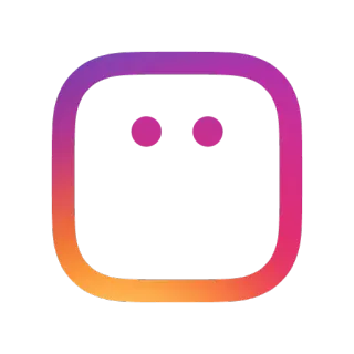 😶 instagram, media sosial, foto, logo, ikon, gradien telegram sticker