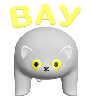 😳 BAY Katze, Tier, niedlich, Cartoon telegram sticker