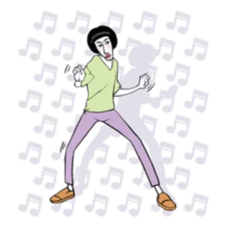🏃 dance, music, character, animation, cartoon telegram sticker