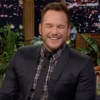 🐁 Chris Pratt aktor, selebriti, pria, tersenyum, potret telegram sticker