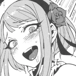 😅 Anime, Ragazza, Rosa, Eccitato/a, Manga telegram sticker