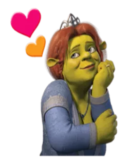 😍 Princess Fiona Shrek 爱, 公主, 食人魔, 童话, 卡通 telegram sticker