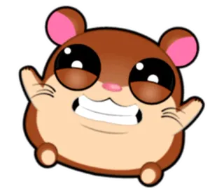 😀 hamster, cute, animal, sticker, rodent, cartoon, kawaii telegram sticker