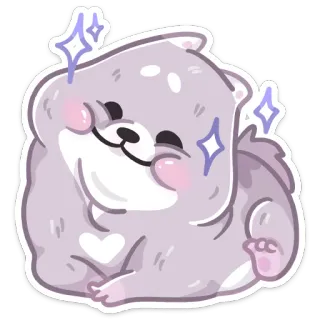 😉 dog, puppy, cute, sparkle, cartoon, animal, kawaii telegram sticker