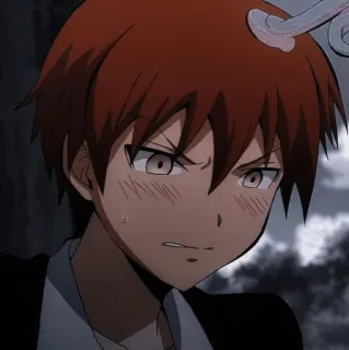 😡 Karma Akabane Assassination Classroom Anime, Karma Akabane, Assassination Classroom, Manga, Rote Haare, Cartoon telegram sticker