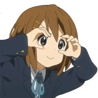 🤨 Yui Hirasawa K-On! Anime, Fille, Mignon, K-On, Yui Hirasawa whatsapp sticker