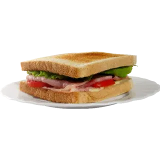 😁 sandwich, food, ham, lettuce, tomato whatsapp sticker