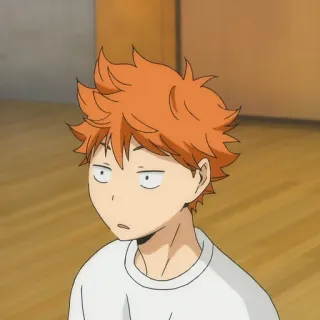 🏐 Hinata Shoyo Haikyuu!! anime, haikyuu, hinata shoyo, manga, orange hair, funny, cartoon telegram sticker