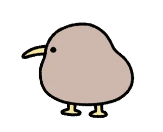 🥝 burung, binatang, kiwi, imut whatsapp sticker