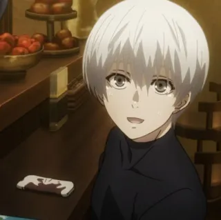 🇦🇴 Kaneki Ken Tokyo Ghoul Anime, Tokyo Ghoul, Kaneki, Ken, Capelli Bianchi, Ghoul telegram sticker