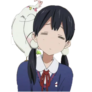 😵 アニメガール, 鳥, 可愛い, 漫画, キャラクター whatsapp sticker