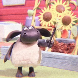 ☁️ Shaun the Sheep ひつじのショーン, 羊, カートゥーン, アニメ, 子供向け番組, 家畜 telegram sticker