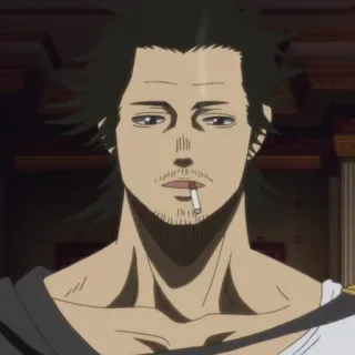 🚬 Yami Sukehiro Black Clover Anime, Charakter, Zigarette, Yami Sukehiro, Black Clover whatsapp sticker