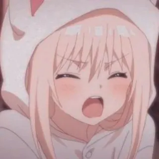 😒 anime, girl, cartoon whatsapp sticker