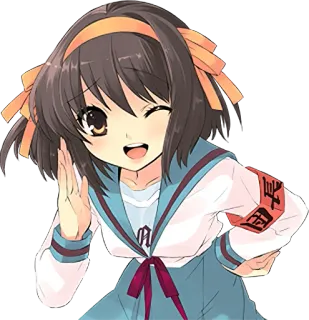 🙏 国長 อนิเมะ, ผู้หญิง, ชุดนักเรียน, คาวาอิ telegram sticker