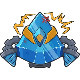 😡 Dessin animé, Art numérique, Bleu, En colère, Géométrique telegram sticker