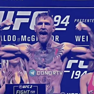 🦁 Conor McGregor UFG 94
ALDO IS MCGI
OR WEI
UFC 2
Γυ
✔CONORTV 19
FIGHT FOR UFC, fighting, sports, Conor McGregor telegram sticker