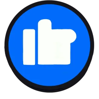 👍 палец, жест, вверх, синий whatsapp sticker