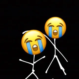😭 Эмодзи, плачущий, грустный, человечки telegram sticker