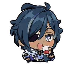 🥃 Kaeya Genshin Impact anime, game, drinking, kaeya, genshin impact telegram sticker
